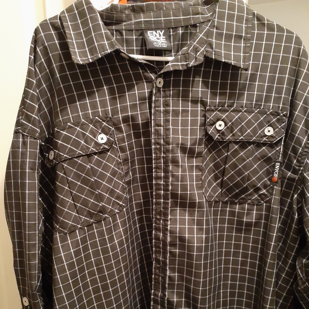 MENS 4XL ENYCE BUTTON UP LONG SLEEVE